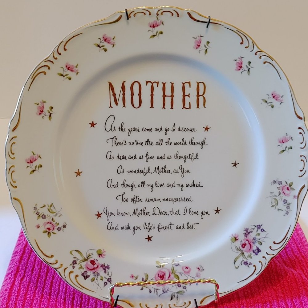 Mothers Plate.  Norcrest Fine China made in Japan